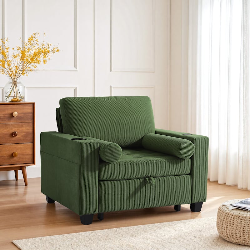 3-in-1 Adjustable Sleeper Sofa Bed Convertible Chair for Living Room