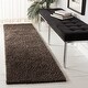 preview thumbnail 47 of 140, SAFAVIEH August Shag Solid 1.2-inch Thick Area Rug 2'3" x 10'  Runner - Brown