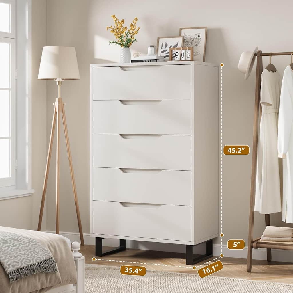 Freestanding 5 Storage Dresser for Bedroom