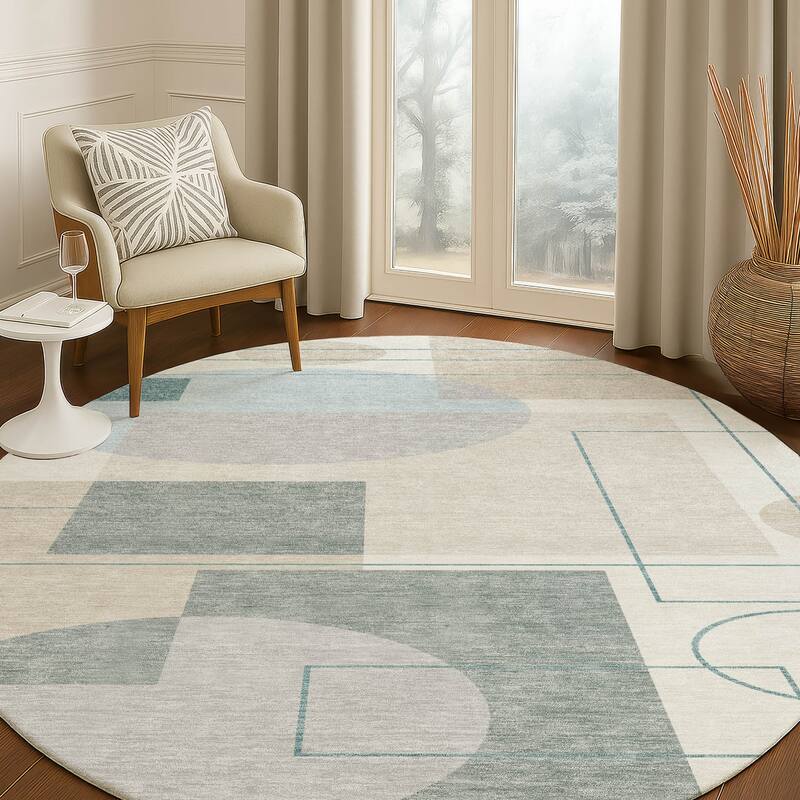 Machine Washable Indoor/ Outdoor Modern Filly Chantille Rug