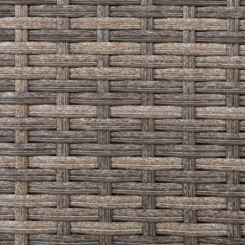 Outdoor 30’’ Square Rattan Fire Pit Table with Metal Lid, Brown