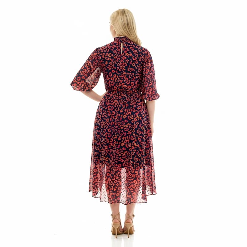 Nanette Lepore Leopard Print Midi Dress