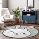preview thumbnail 1 of 11, Nuloom Vera SpinClean Bunny Machine Washable Kids Area Rug 4' x 4' - Grey - Round