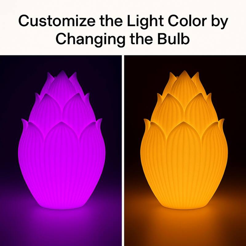 Aria Home Lotus Petal Table Lamp Sculpted Sandstone LED RGB Compatible