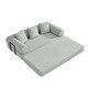 preview thumbnail 25 of 47, Convertible Sleeper Sofa Bed with Pillows, 4-in-1 Corduroy Folding Mattress Couch