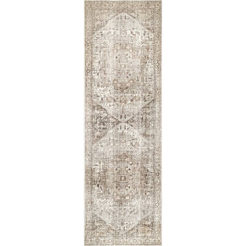 Nuloom Camila Faded Medallion Fringe Area Rug