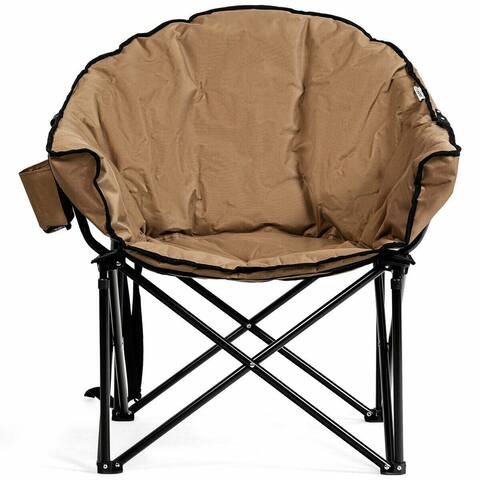 Folding Camping Moon Padded Chair with Carry Bag - 32" x 31.5" x 35.5" (L x W x H)