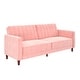 preview thumbnail 32 of 48, Porch & Den Woodsong Pin Tufted Velvet Convertible Futon Sofa Pink