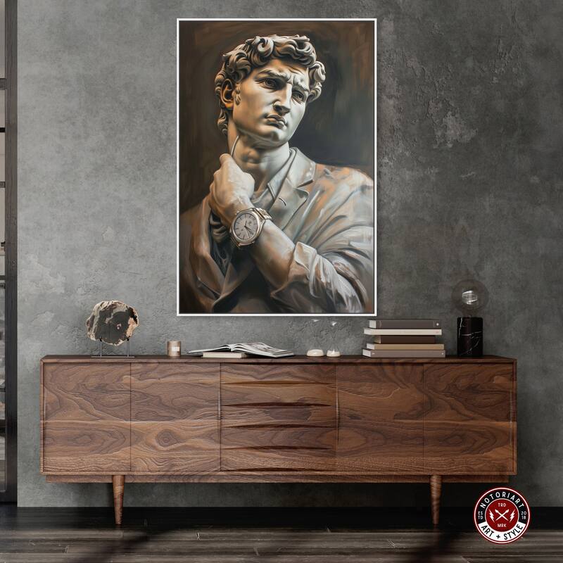 Notoriart Classy Sculpture Framed Men Style 1 Piece Canvas Wall Art