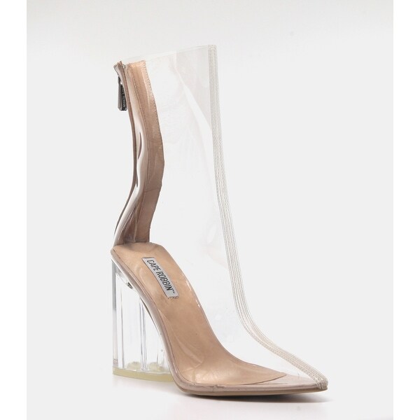 perspex chunky heels