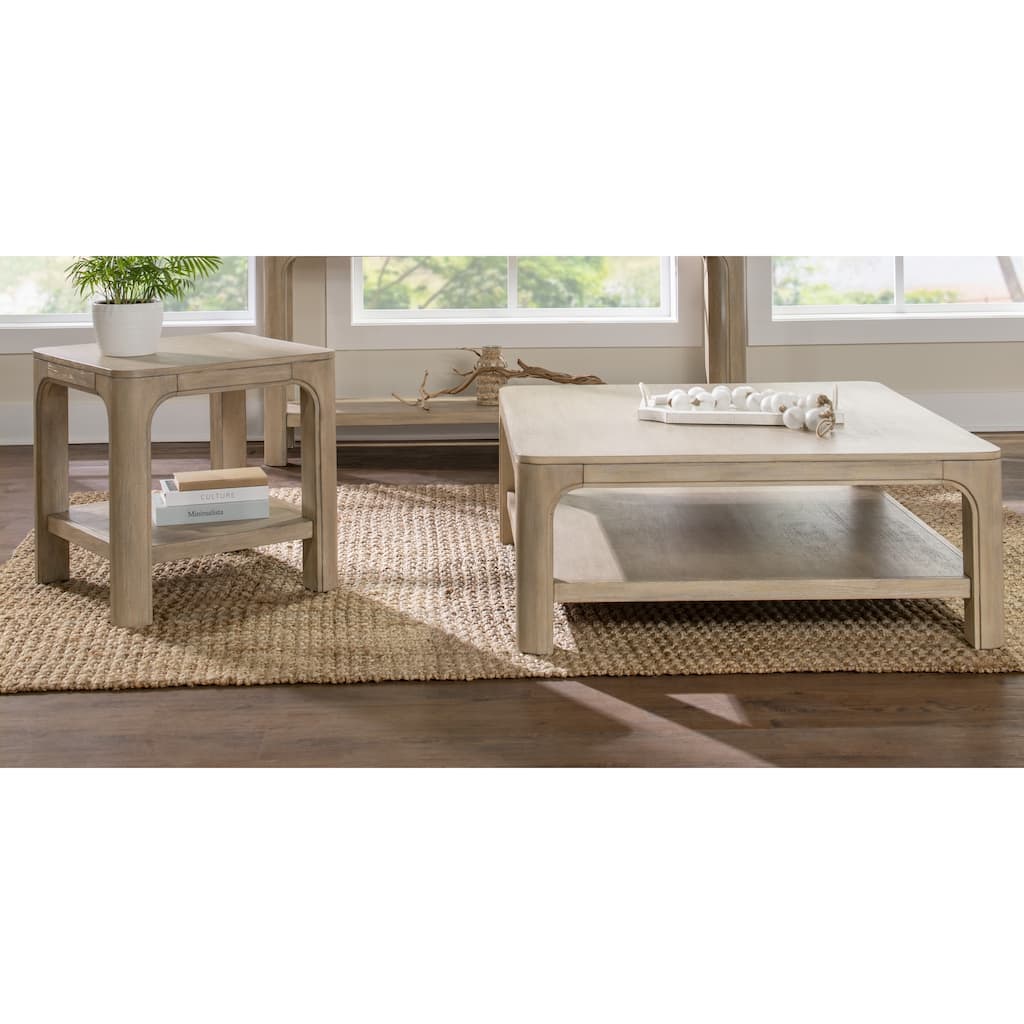 Solano Square Coffee Table Set Weathered Mango
