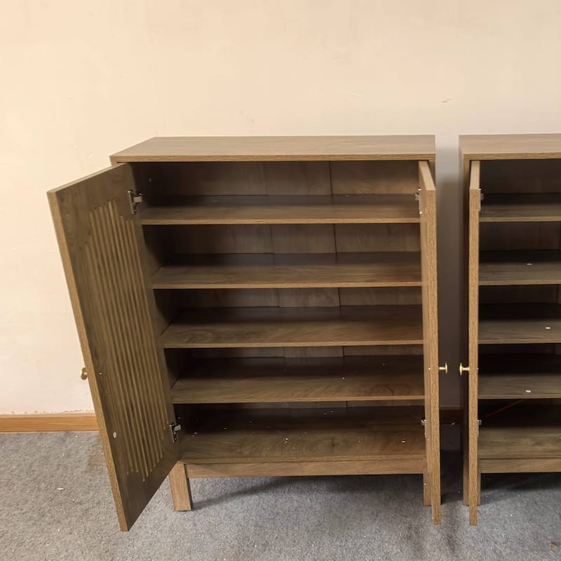 6-Tier Shoe Cabinet with Doors and Adjustable Shelves for Entryway