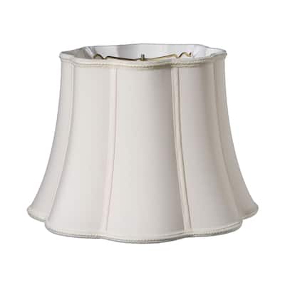 Cloth & Wire Slant Melon Out Scallop Softback Lampshade with Washer Fitter