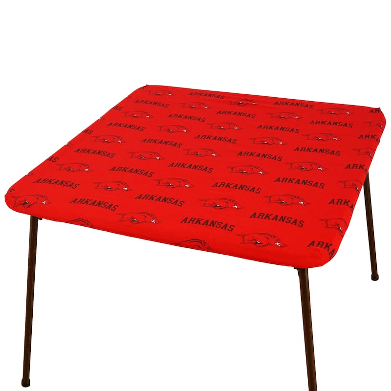Arkansas Razorbacks Tailgate Fitted Tablecloth, 33" x 33", Card Table - 33" x 33", Card Table
