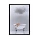 preview thumbnail 8 of 10, iCanvas "woman relaxing in the bath" by Mike Kiev Framed Ebony - 26x18