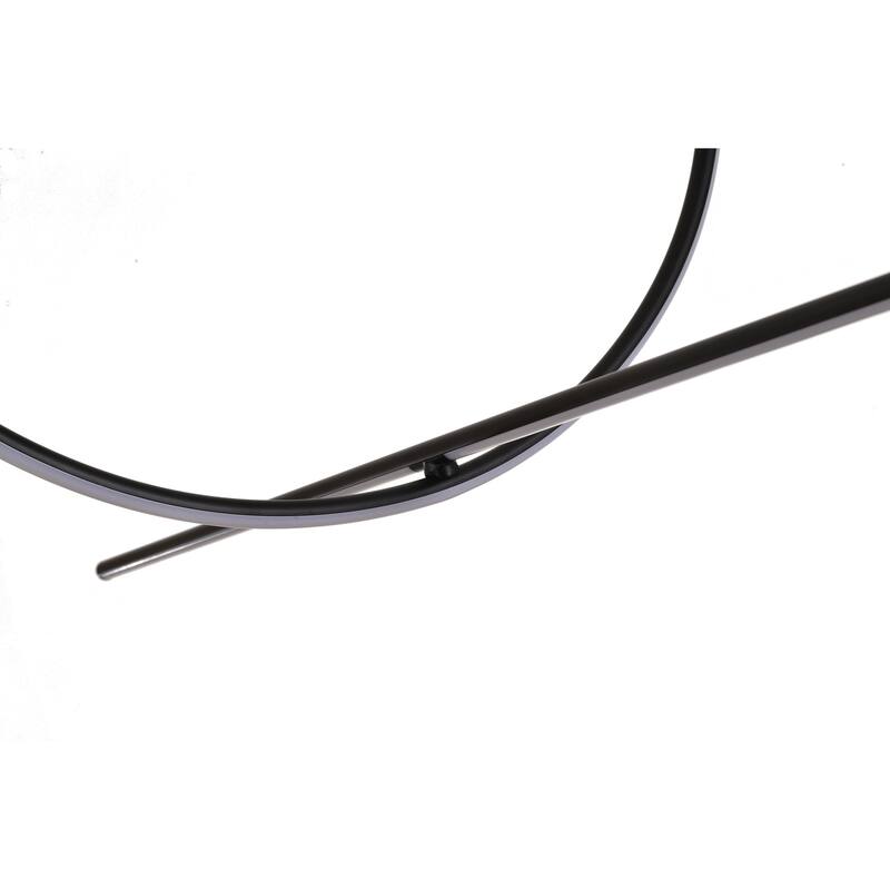 2 Light Chandelier Island Style, Black Metal Crystal Embellishment, Ceiling Light Fixture, Modern Hanging Lamp - 59