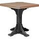 preview thumbnail 4 of 43, Poly Lumber Square Table Bar Height - Antique Mahogany Woodgrain & Black