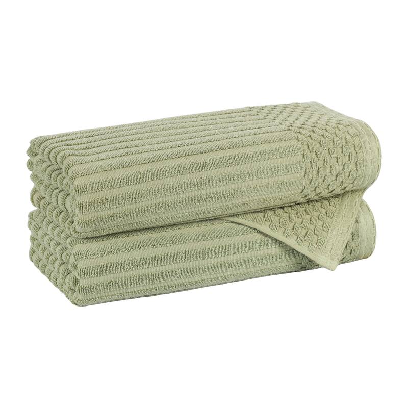 Superior Soho Ribbed Cotton Bath Towel Set of 2