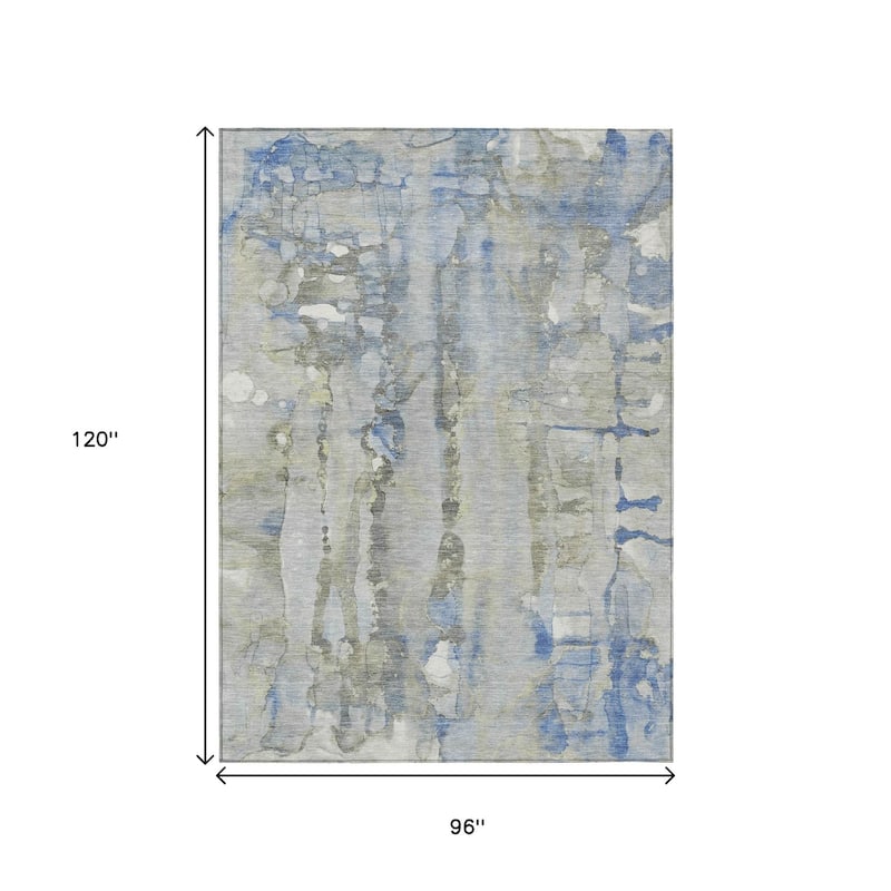 HomeRoots Abstract Transitional Rectangle Outdoor Rug