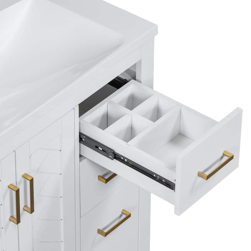 30 inches Freestanding Bathroom Vanity Set with Integrated Sink