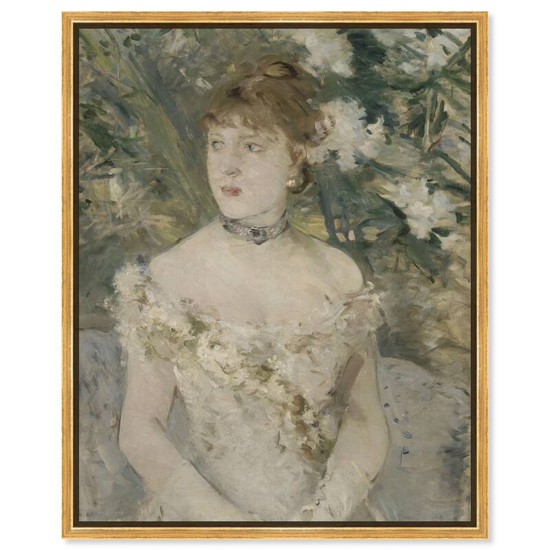 Young Girl in a Ball Gown Canvas by Art Remedy - Gold - 36" x 45"