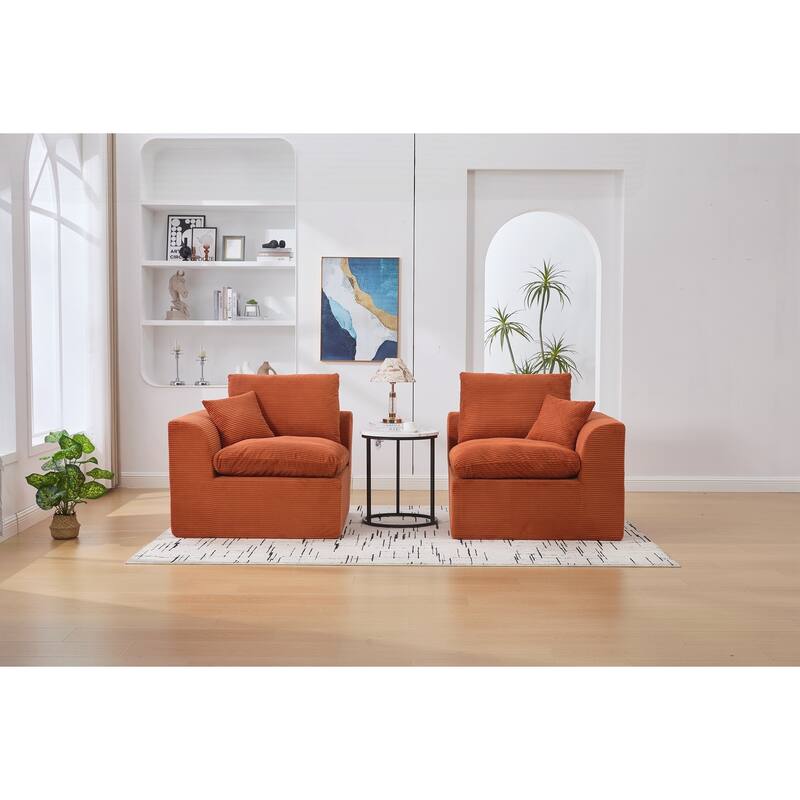 Modular Sectional Sofa Cloud Couch,Comfy Cloud Modern Sofa - Orange