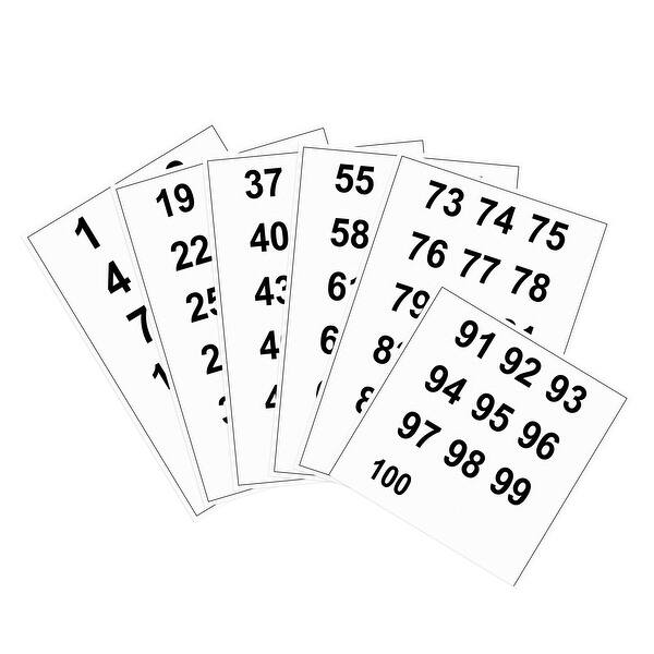 Round Number Stickers 75mm Number 1-100 Self Adhesive PVC ...