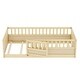preview thumbnail 5 of 8, Twin Floor Bed with Integrated Frame and High Safety Guardrails Play