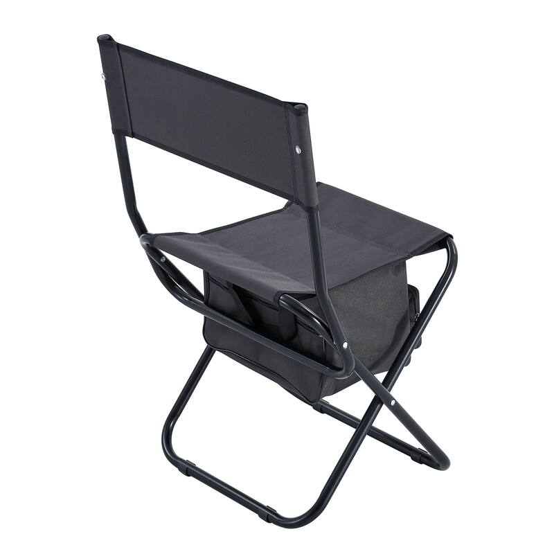 2 pieces Folding Outdoor Chair with Storage Bag Picnics and Fishing