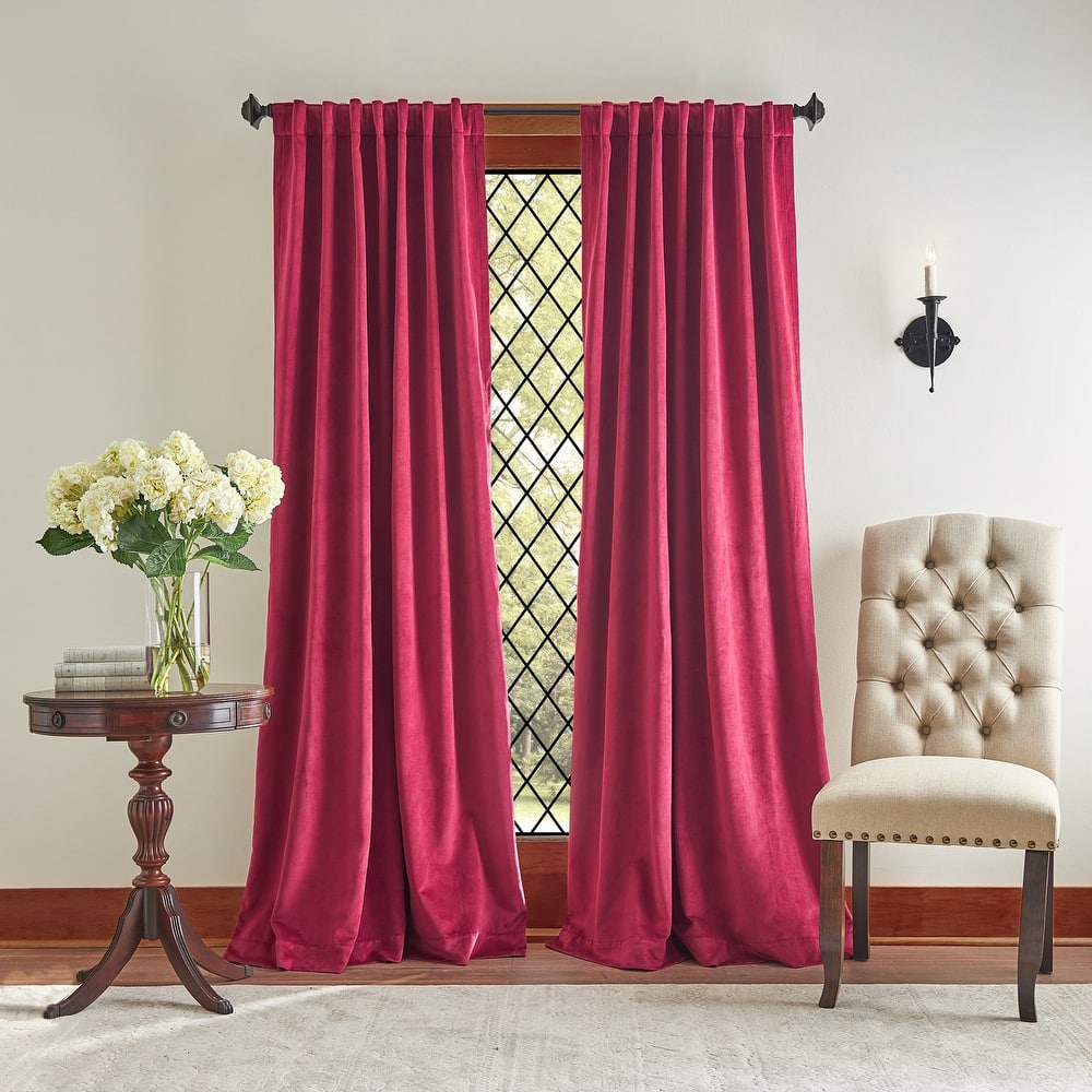 Martha Stewart Lucca Velvet Blackout Curtains - Panel Pair or Valance