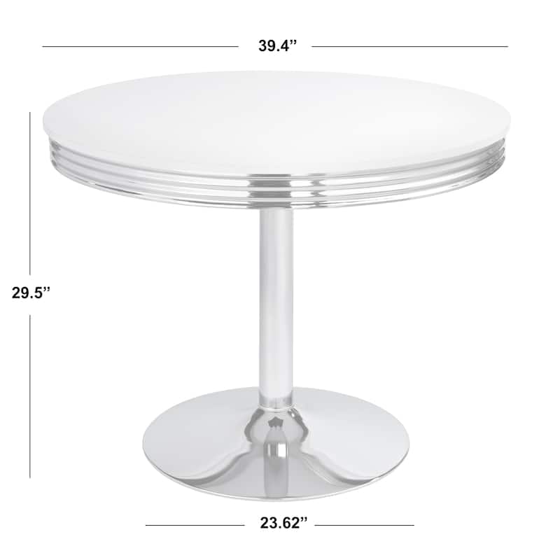 Simple Living Raleigh Retro Dining Table - White