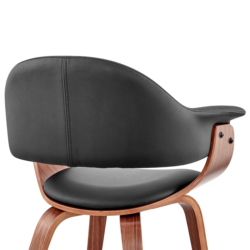 Adalyn Mid Century Modern Faux Leather and Wood Upholstered Dining Chair