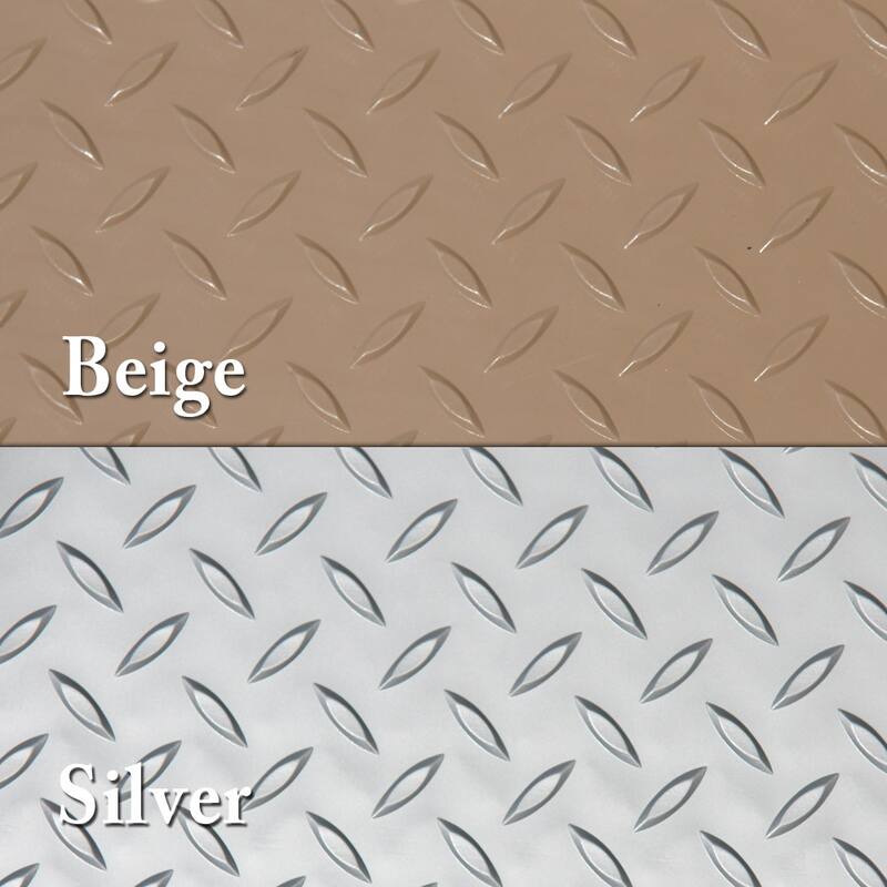 Rubber-Cal "Diamond-Plate" Metallic Step Mats