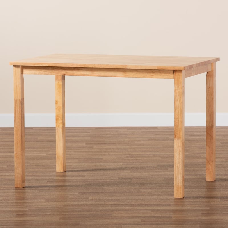 Eveline Modern Natural Brown Finished Wood 43-Inch Dining Table