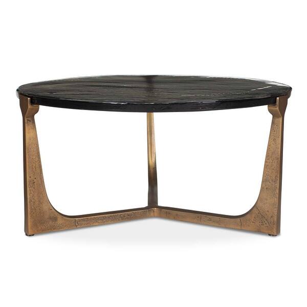 slide 2 of 5, Uttermost Bohdi Outdoor Brass Coffee Table