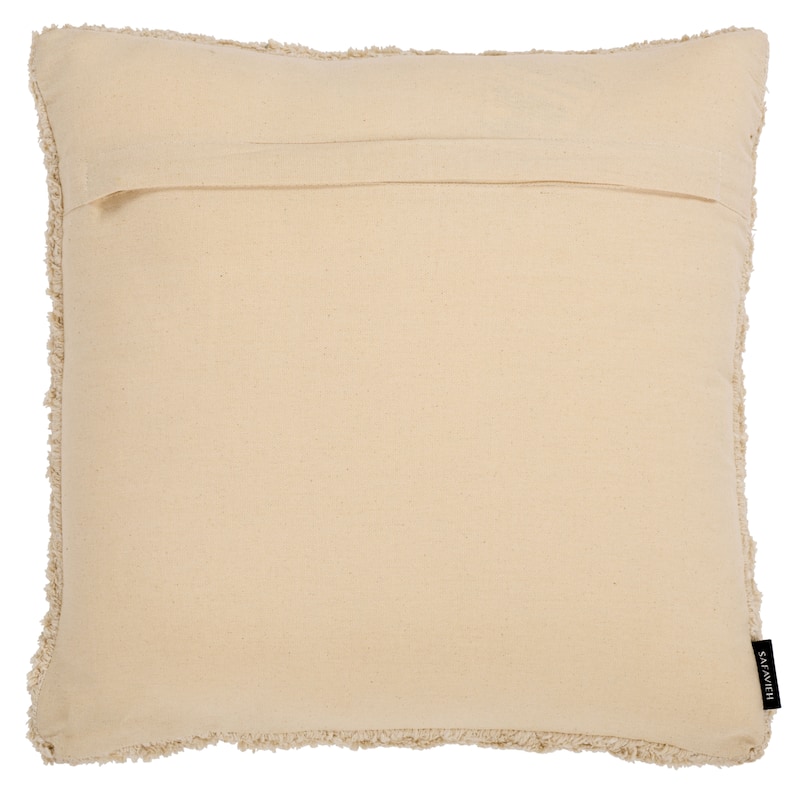 SAFAVIEH Home Niki 18-inch Square Natural Cotton Decorative Throw Pillow