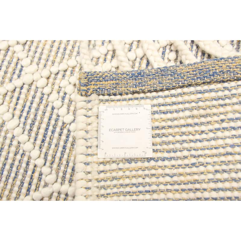 ECARPETGALLERY Braid weave Sienna Cream Wool Rug - 5'0 x 7'8