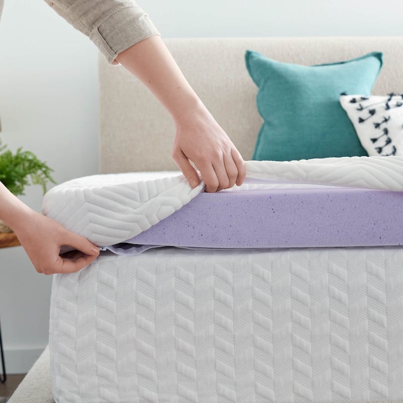 Lucid Comfort Collection Lavender and Gel Covered Mattress Topper 2,3,4
