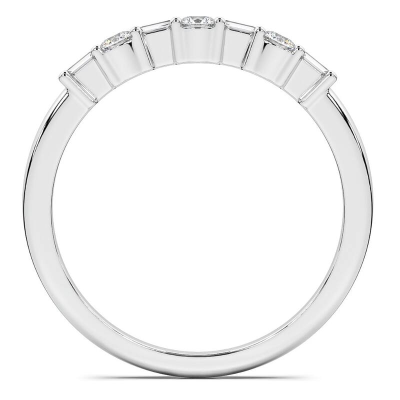 1/5Ct Stackable Diamomnd Anniversary Ring Wedding Band Gold Lab Grown