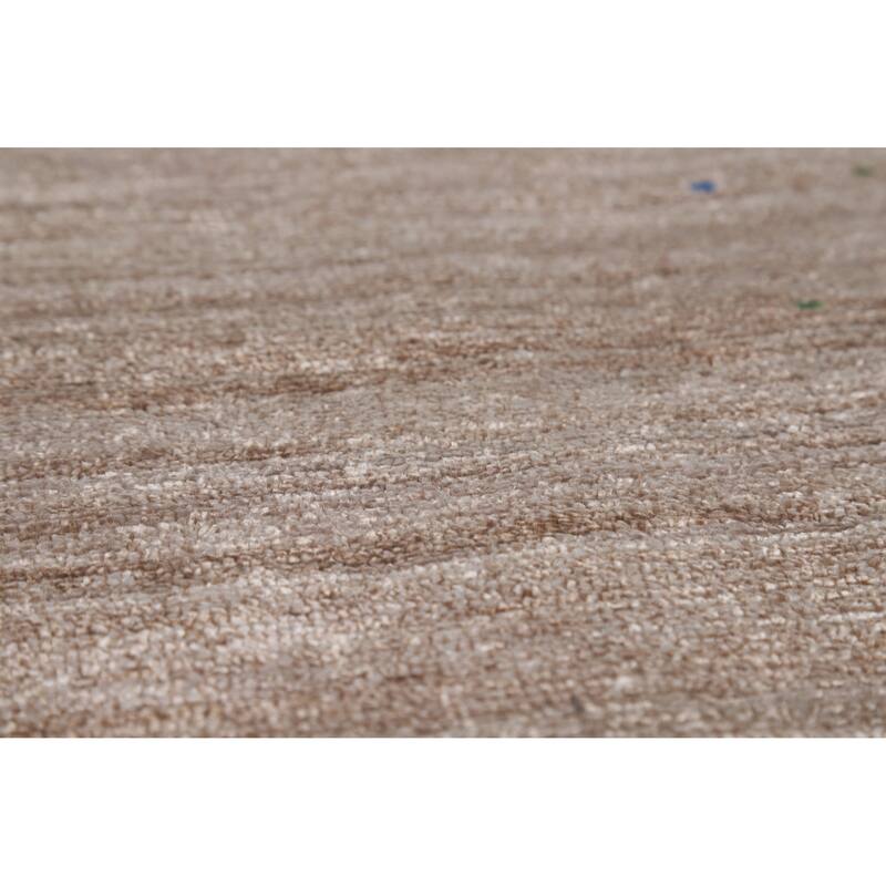 Brown Gabbeh Oriental Area Rug Handmade Silk Carpet - 8'10" x 11'9"