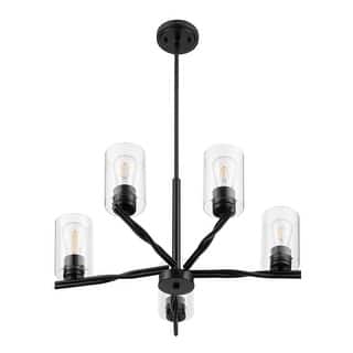 Prominence Home Lantier 5-Light Matte Black Chandelier with Clear Glass - 25.5