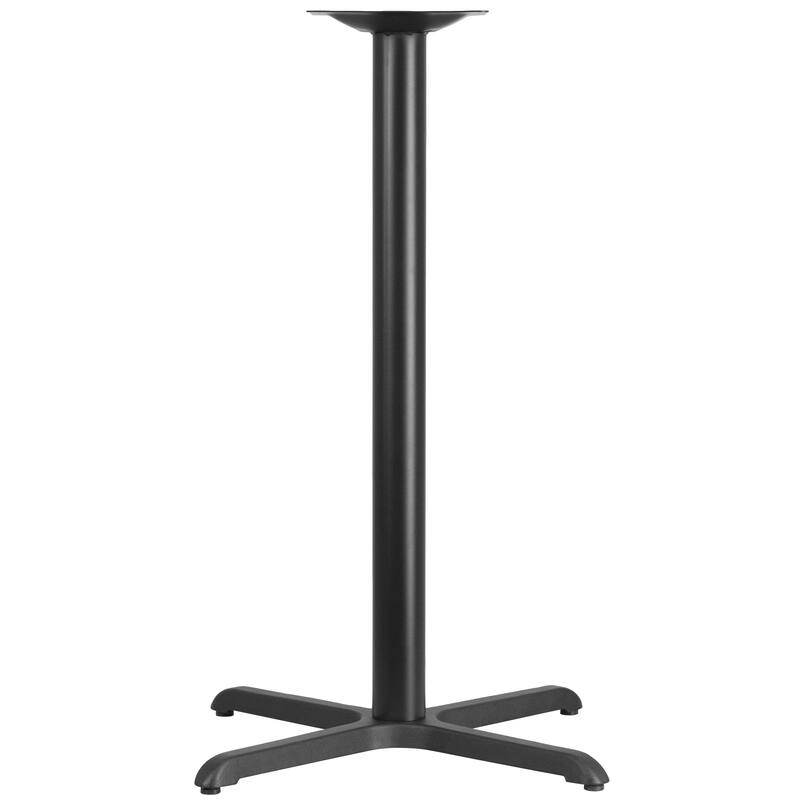 30" x 30" Restaurant Table X-Base with 3" Dia. Bar Height Column