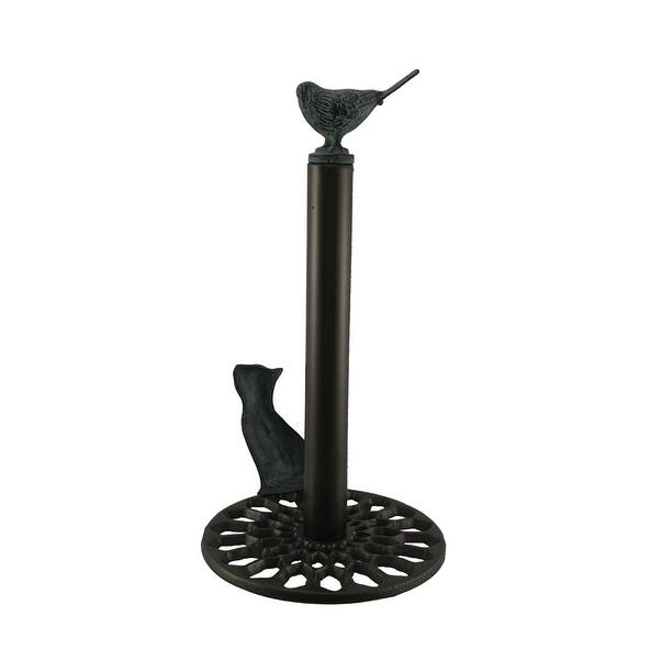Shop Cat Hunter And Bird Cast Iron Paper Towel Holder Overstock 20264325