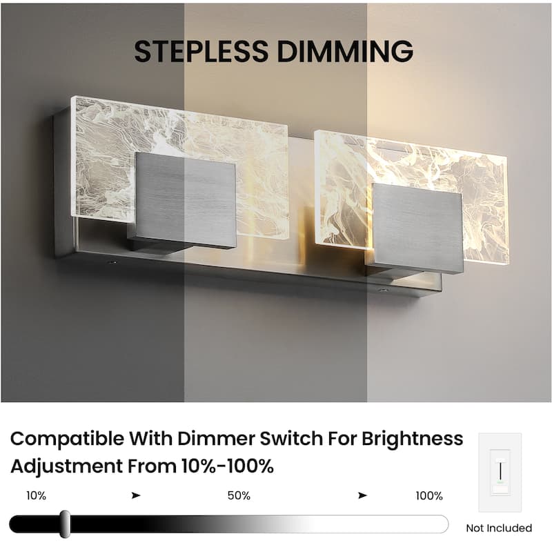 Modern Bathroom Vanity Light LED Dimmable Wall Sconce with UL Certified - 16 inches and above
