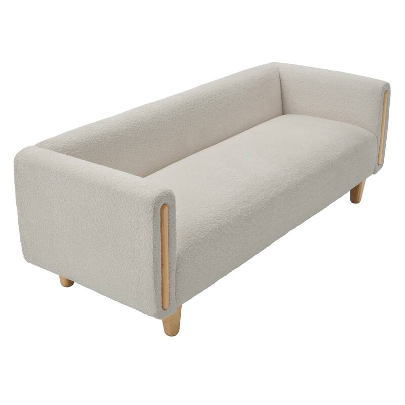 Christopher Knight Home - Soft Upholstered 78.7" 3-Seater Sofa with Rubberwood Legs