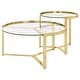 preview thumbnail 7 of 20, Delia 2-Piece Round Glass Top Nesting Coffee Table
