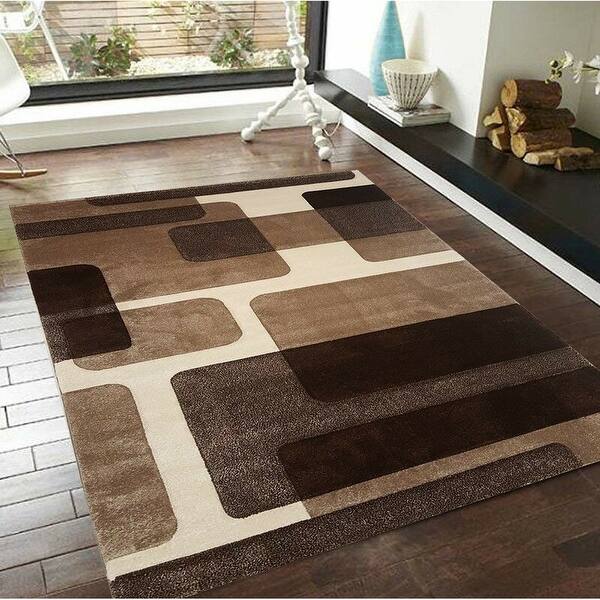 Shop Pyramid Decor Area Rugs For Clearance Brown Modern Geometric Design 5 2 X 7 3 Overstock 24087692