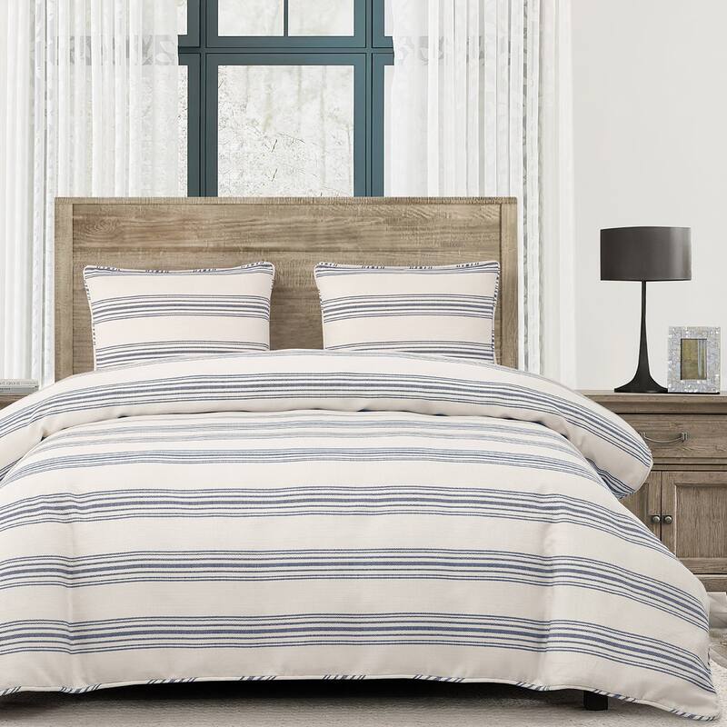 HiEnd Accents Prescott Striped Duvet Cover Set, 3PC
