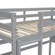 preview thumbnail 7 of 16, Twin Loft Bed with Built-in Desk and Bookcase Guardrails, Grey