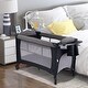 preview thumbnail 1 of 10, 3 In 1 Foldable Baby Playard With Bassinet and Changing Table